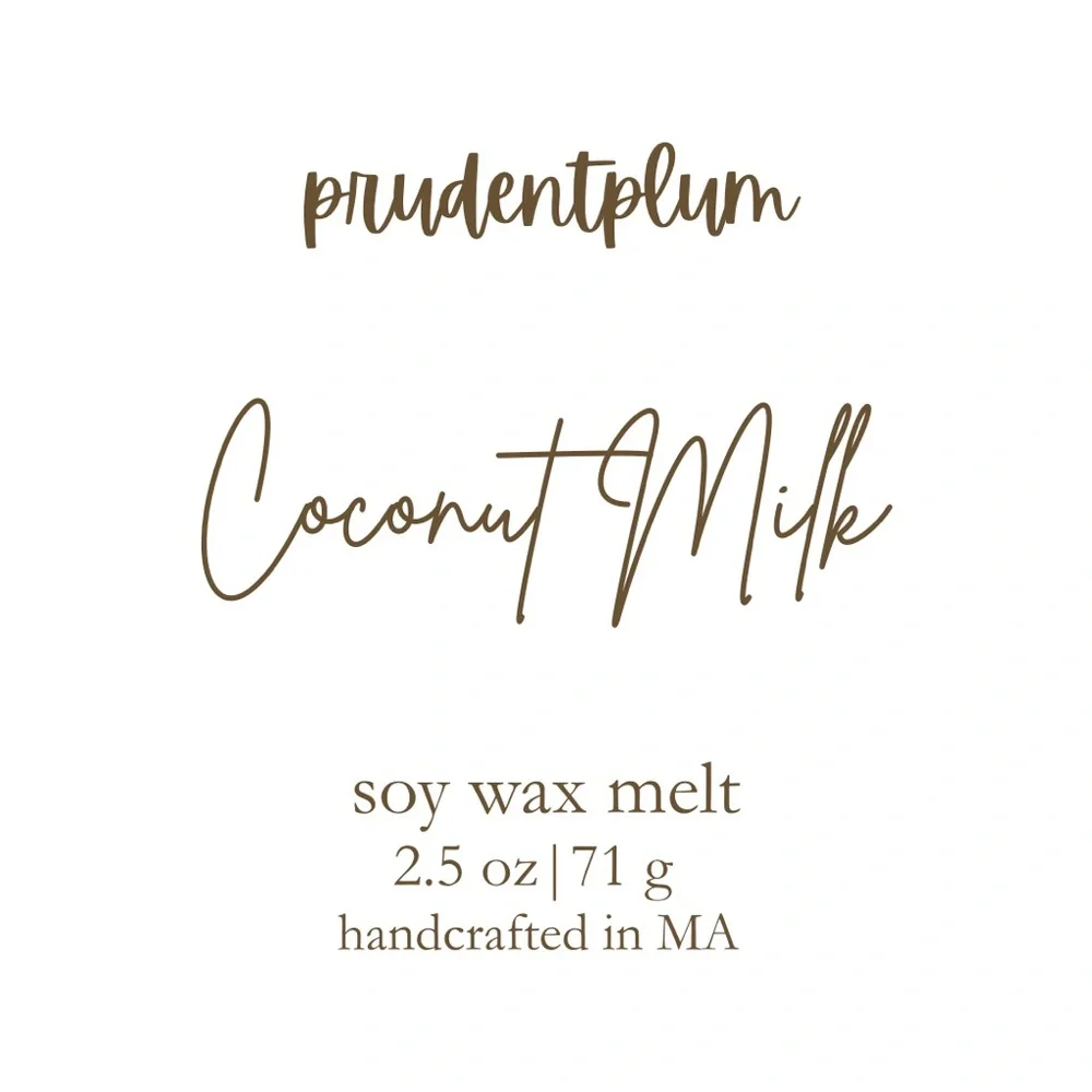 Coconut Milk Soy Wax Melt 2.5 oz | Melts For Wax Warmer Clamshell